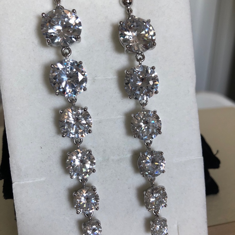 Faux Diamond Drop Earrings